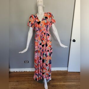 Abel The Label Colorful Maxi Dress, VGUC, Size M